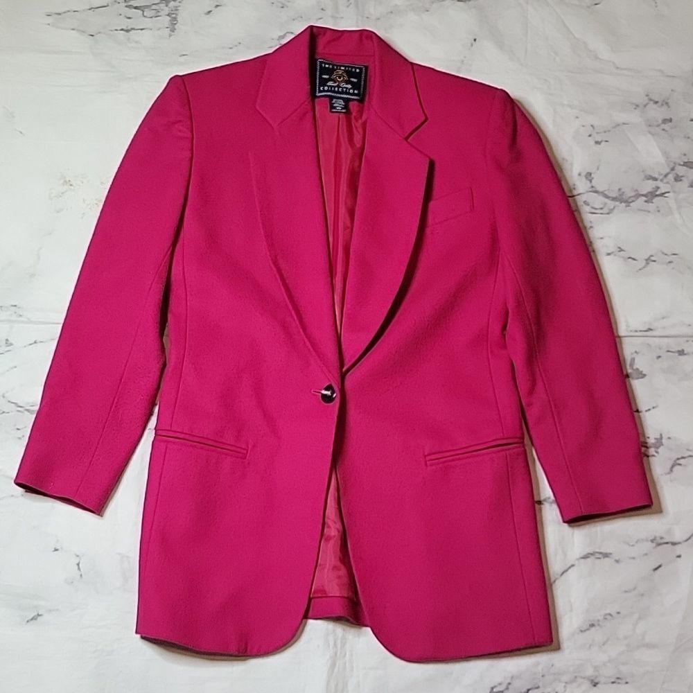 The Limited Pink Vintage Wool & Cashmere Blazer